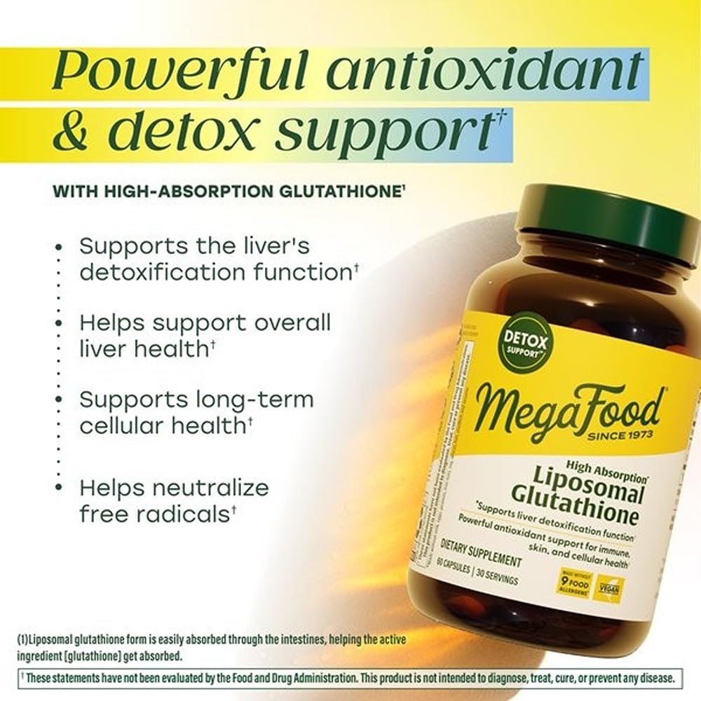 MegaFood High Absorption Liposomal Glutathione Supplement 60 Capsules