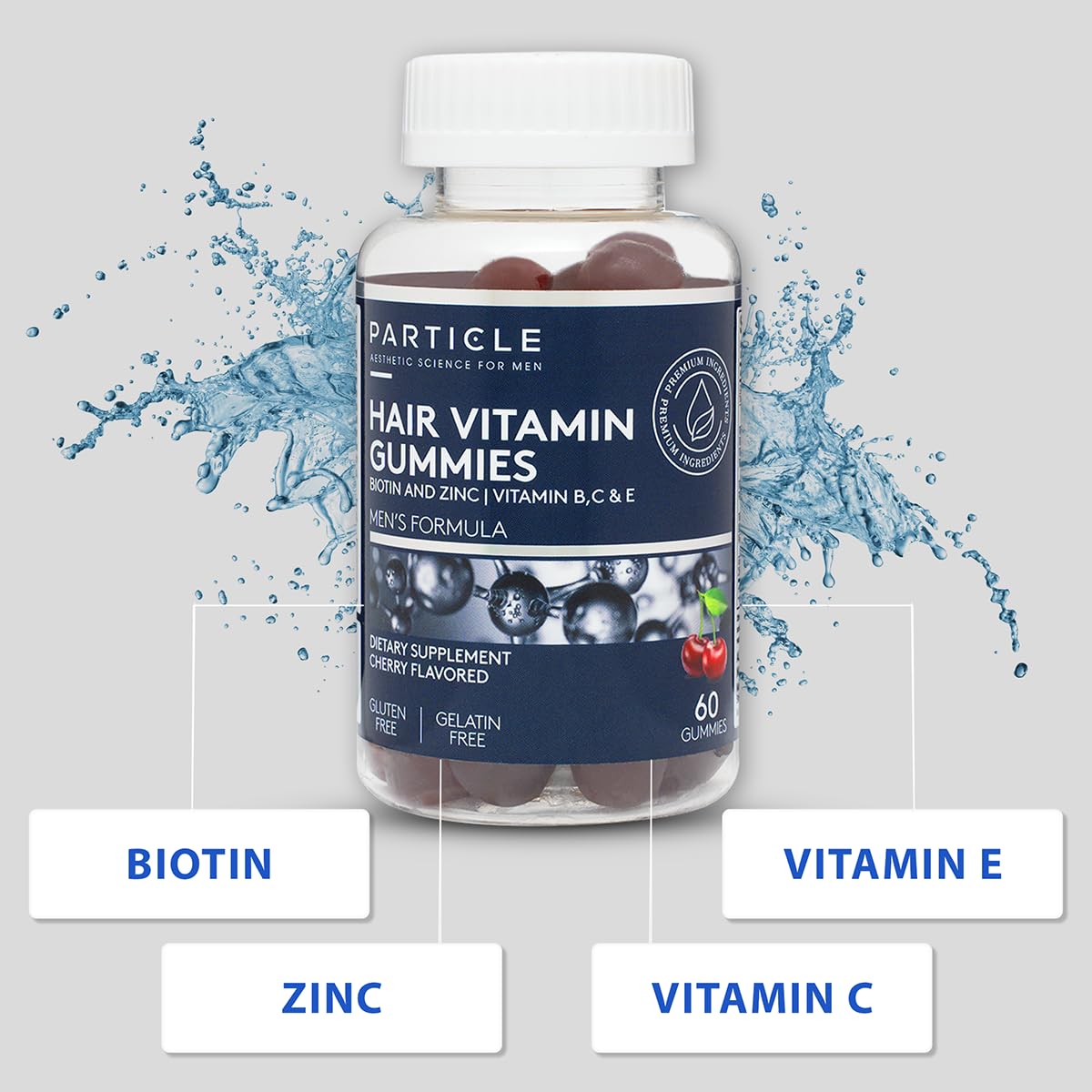 Particle Men’s Hair Gummy 60 Gummies
