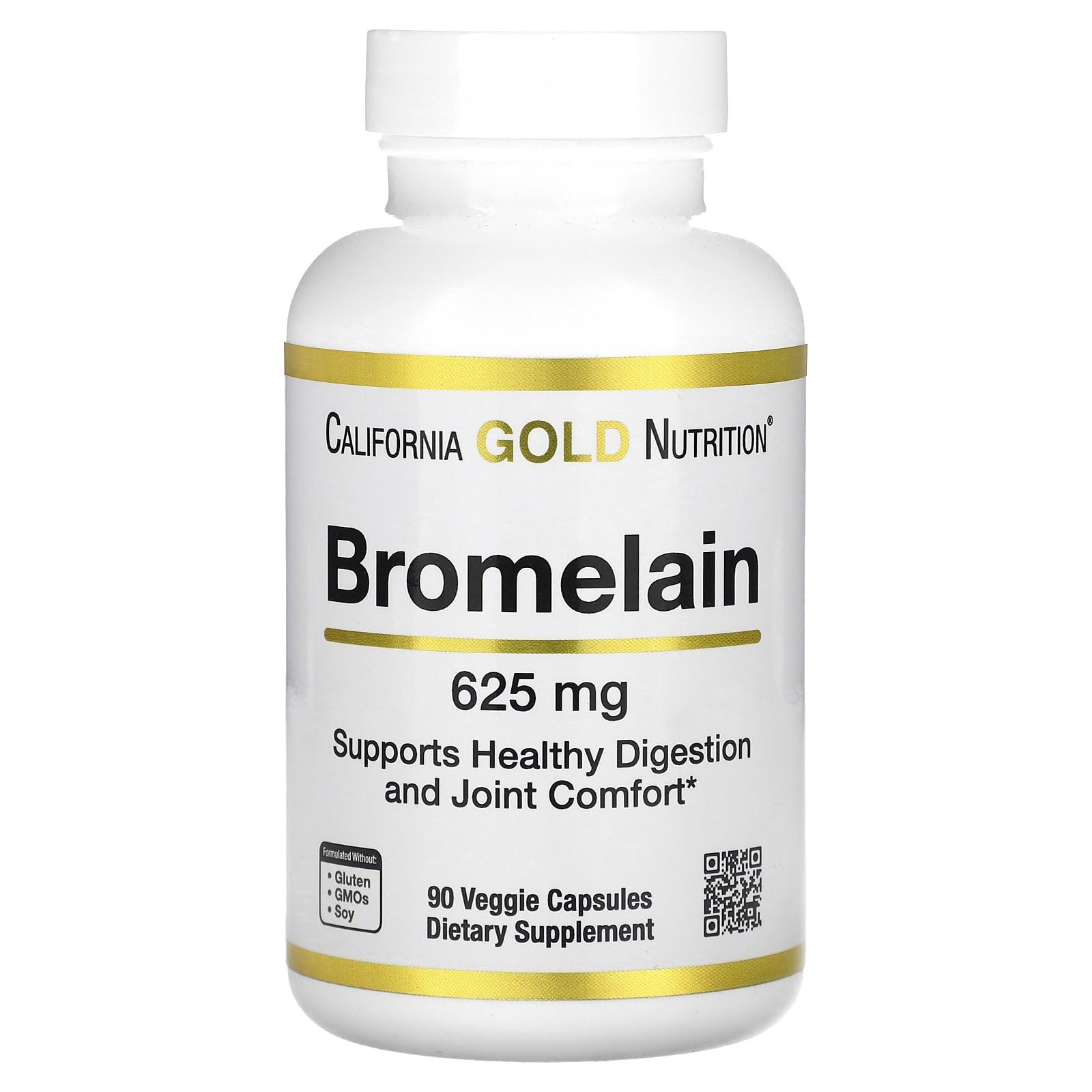 California Gold Nutrition Bromelain 500 mg Capsule, 90 Count