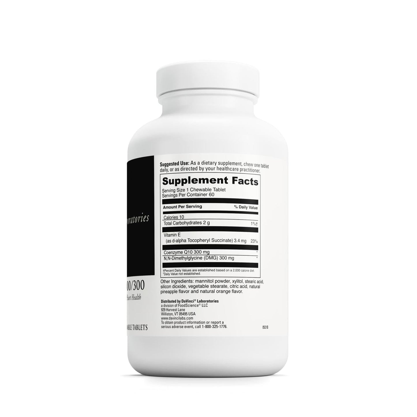 DAVINCI CoQ10 DMG 300/300 Tablet, 60 Count