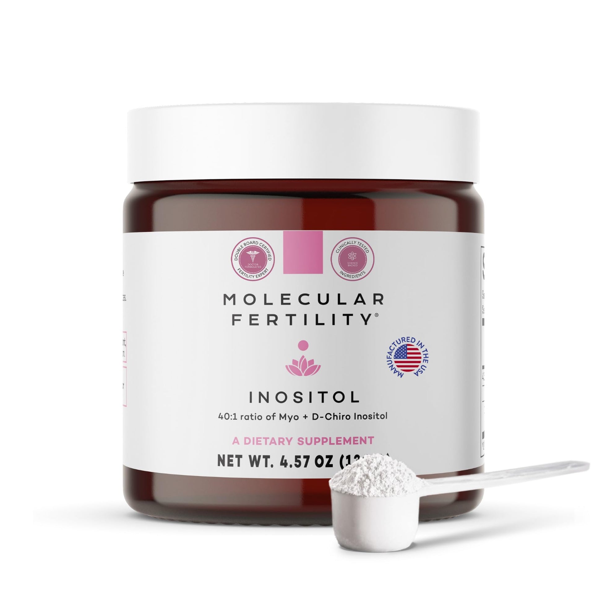 Molecular Fertility Myo-Inositol & D-Chiro Inositol Powder 4.57 oz