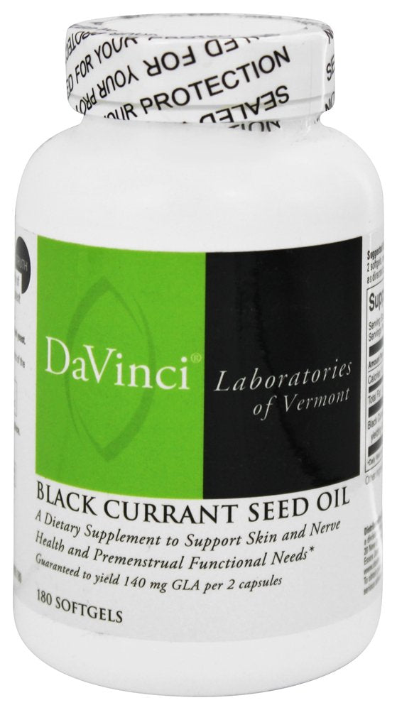 DAVINCI Black Currant Seed Oil Capsules 180 Count