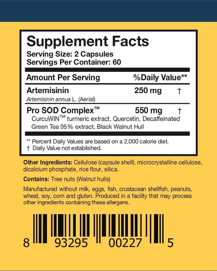 Researched Nutritionals Artemisinin SOD Immune Support, 120 Capsules