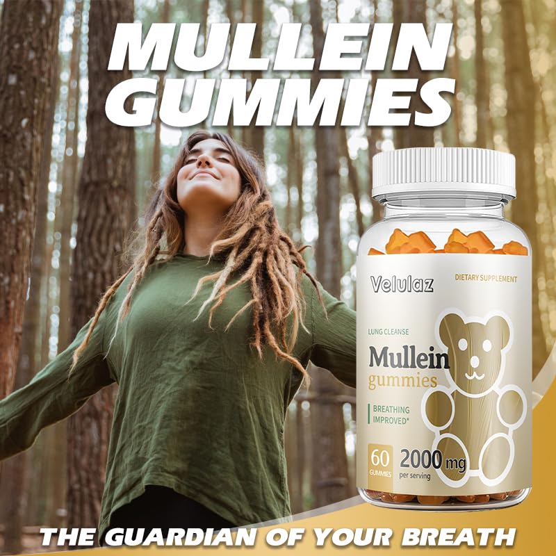 velulaz Mullein Gummies, 60 Count