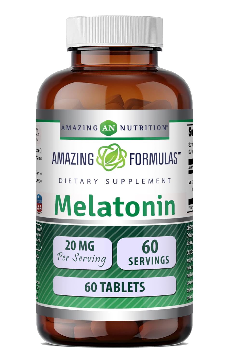 Amazing Nutrition Melatonin Supplement Tablet, 60 Count