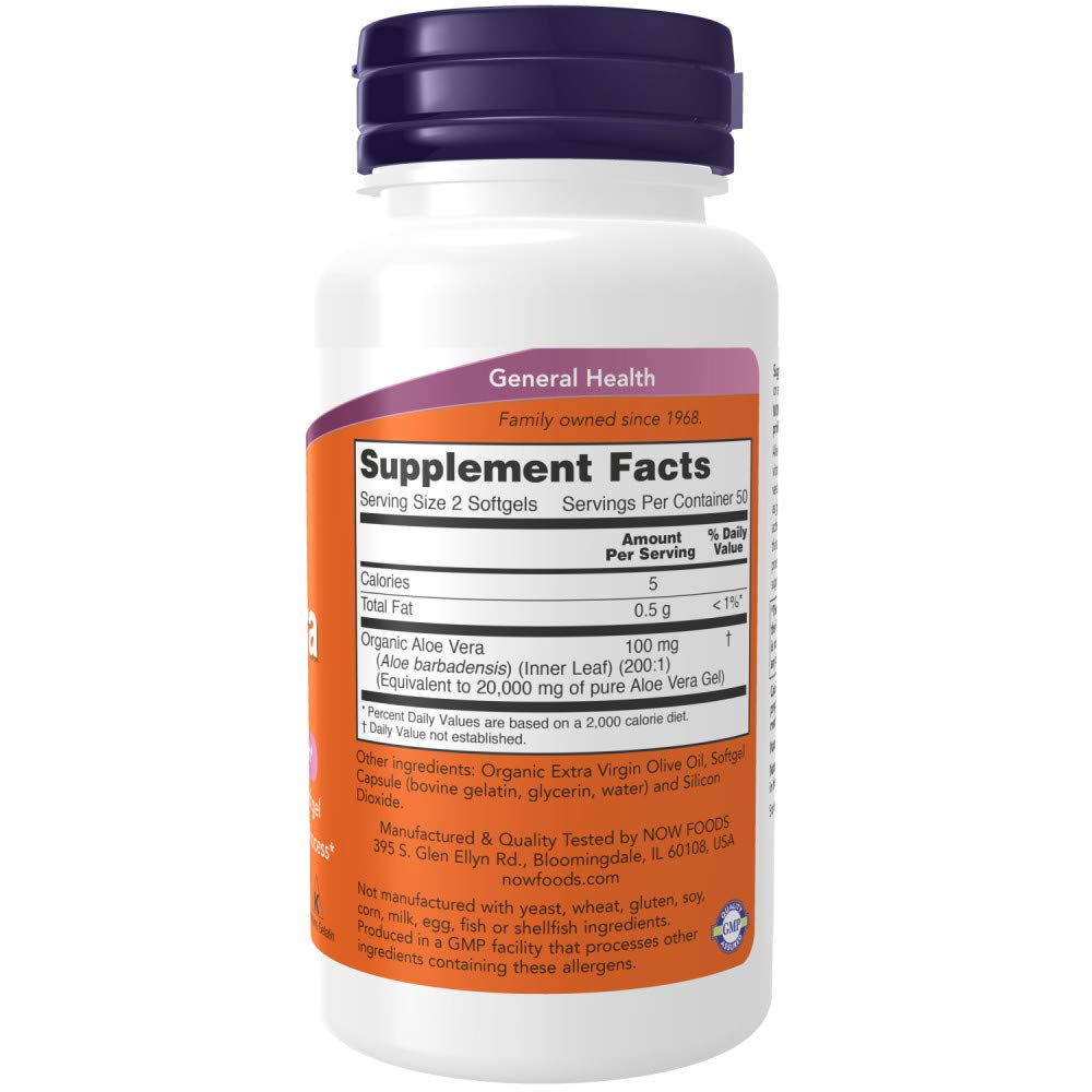 NOW Foods Aloe Vera Softgels 200