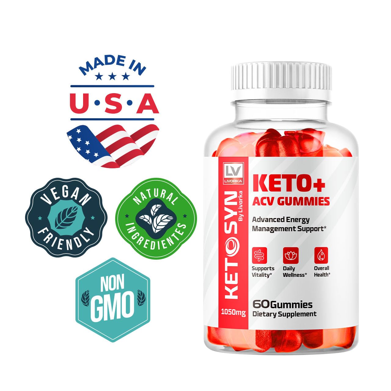 LIVORKA Ketosyn Keto Gummies ACV 300 Gummies