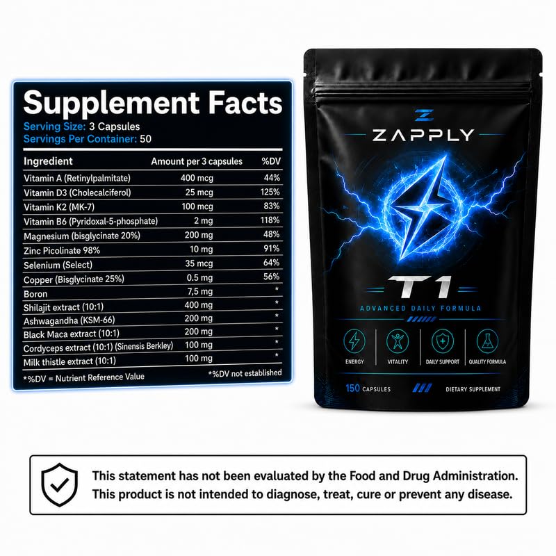 Zapply T1 Vitamin Supplement Capsule, 1 Capsule
