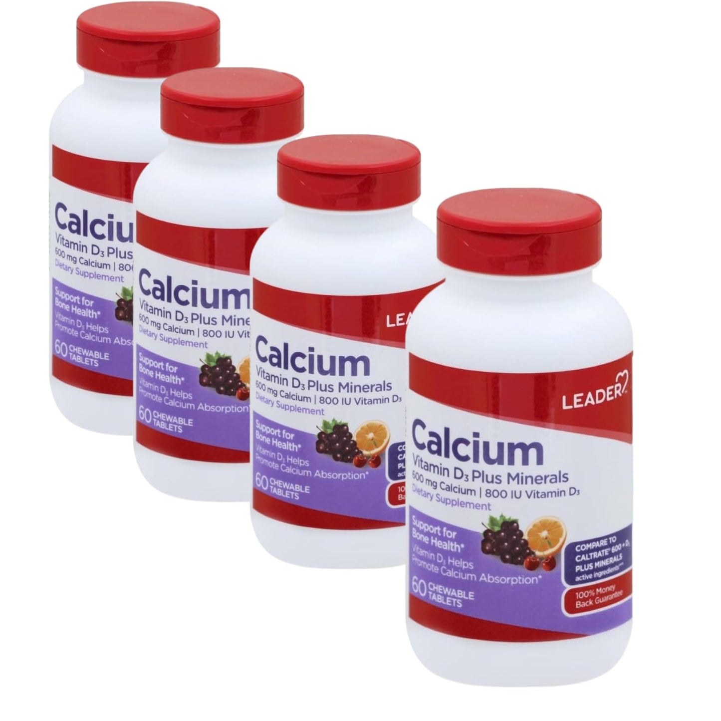 Leader Calcium Vitamin D3 Plus Minerals with Magnesium & Zinc, 240 Tablets
