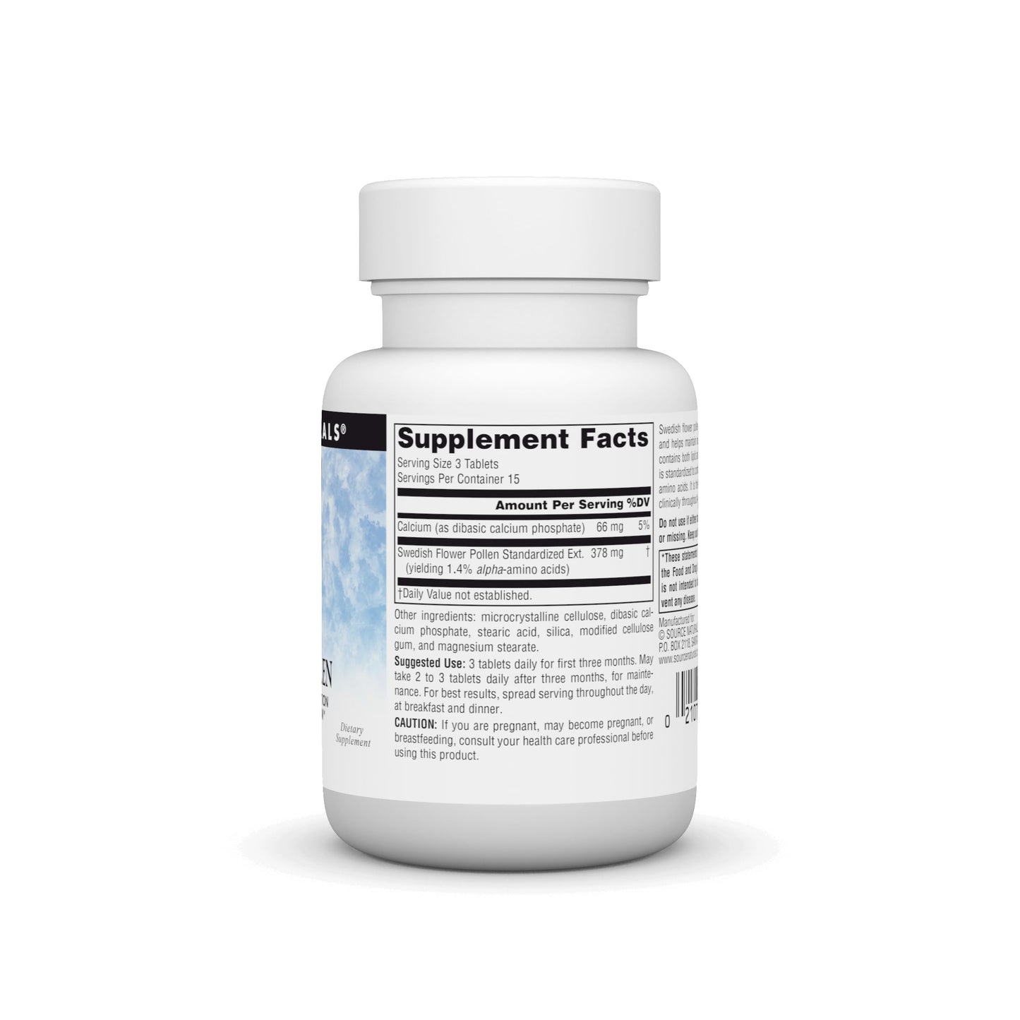Source Naturals Swedish Flower Pollen Extract 45 Tablets