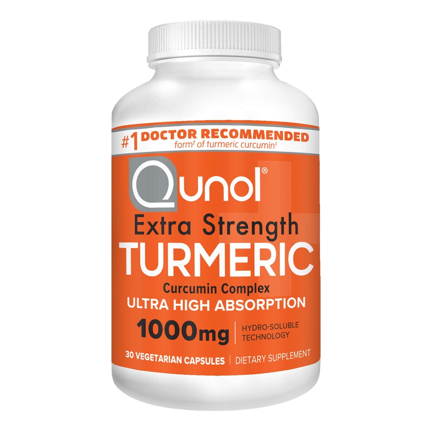 Qunol Turmeric Curcumin Capsules, 1000mg Extra Strength, 30 Capsules