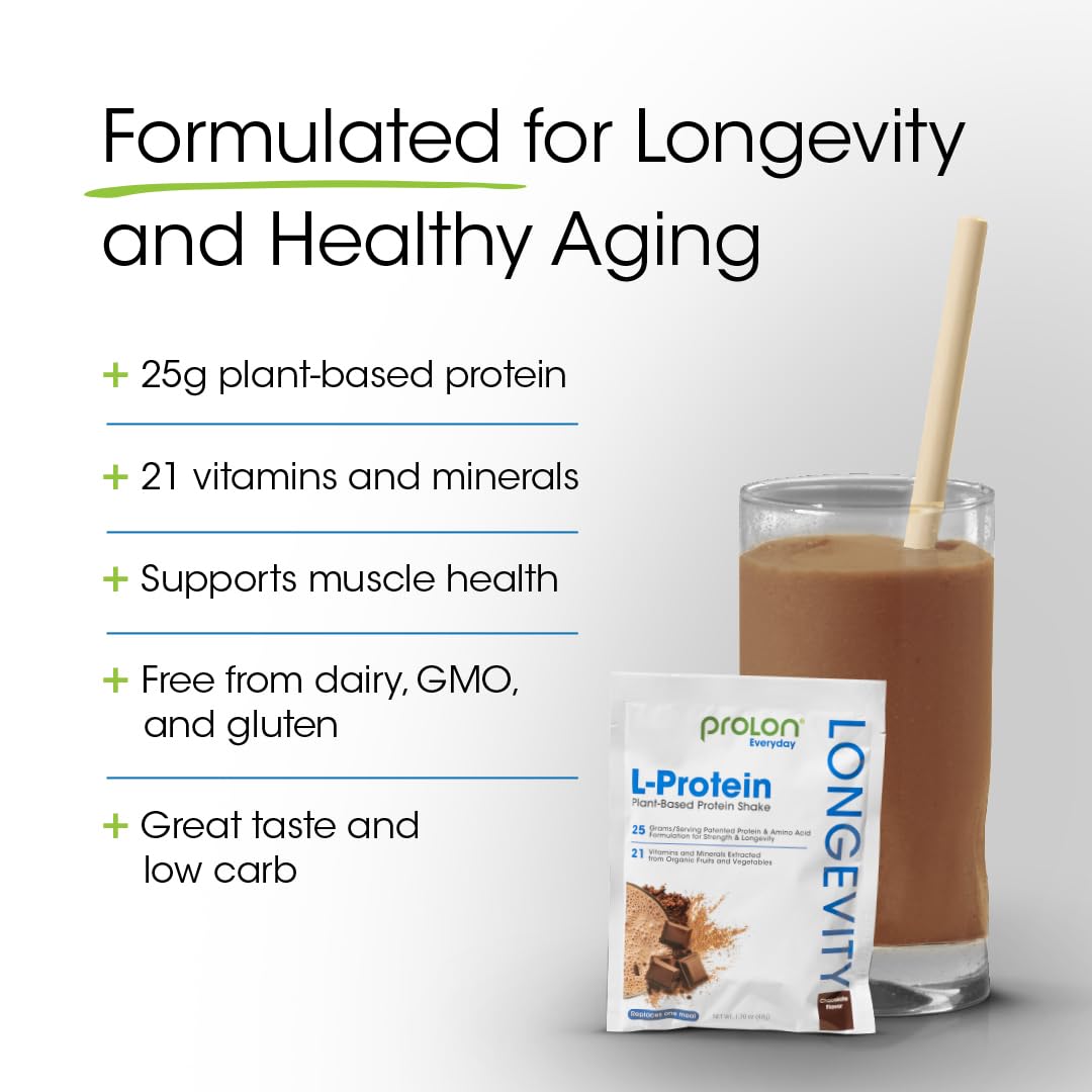 Prolon Longevity Plant Based Protein Powder Protein Powder 12 Packets