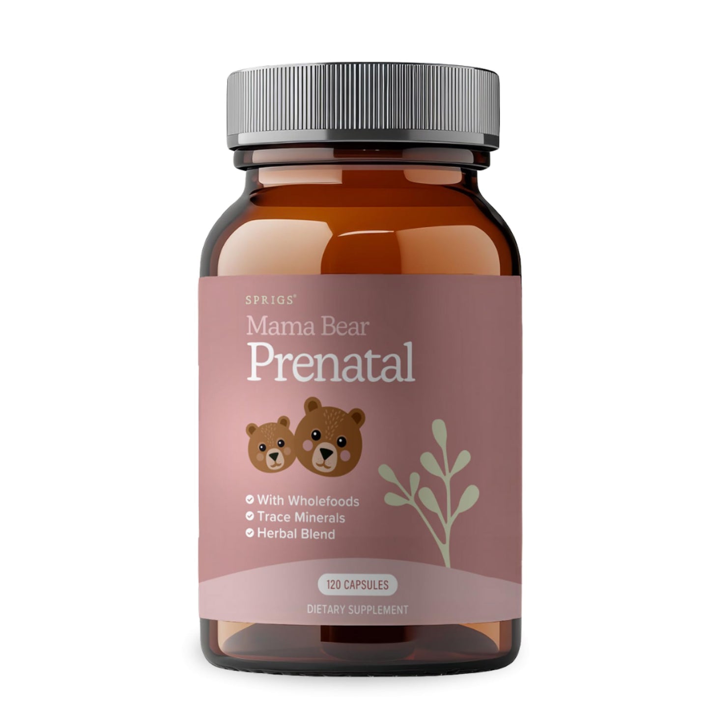 SPRIGS Prenatal Vitamins for Women with Folate, Iron, Vitamin B12 & A and Minerals Prenatal Supplement for Conception, Pregnancy & Nursing, Easy Digest Capsules, 120 Count