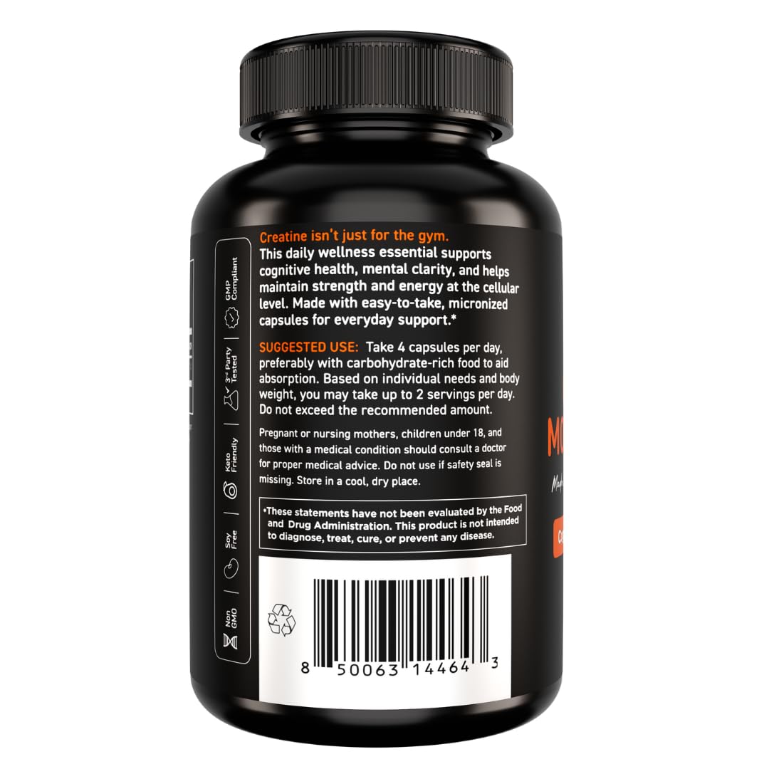 Vital Vitamins Brain Booster Plus + Creatine Capsules, 180 Capsules