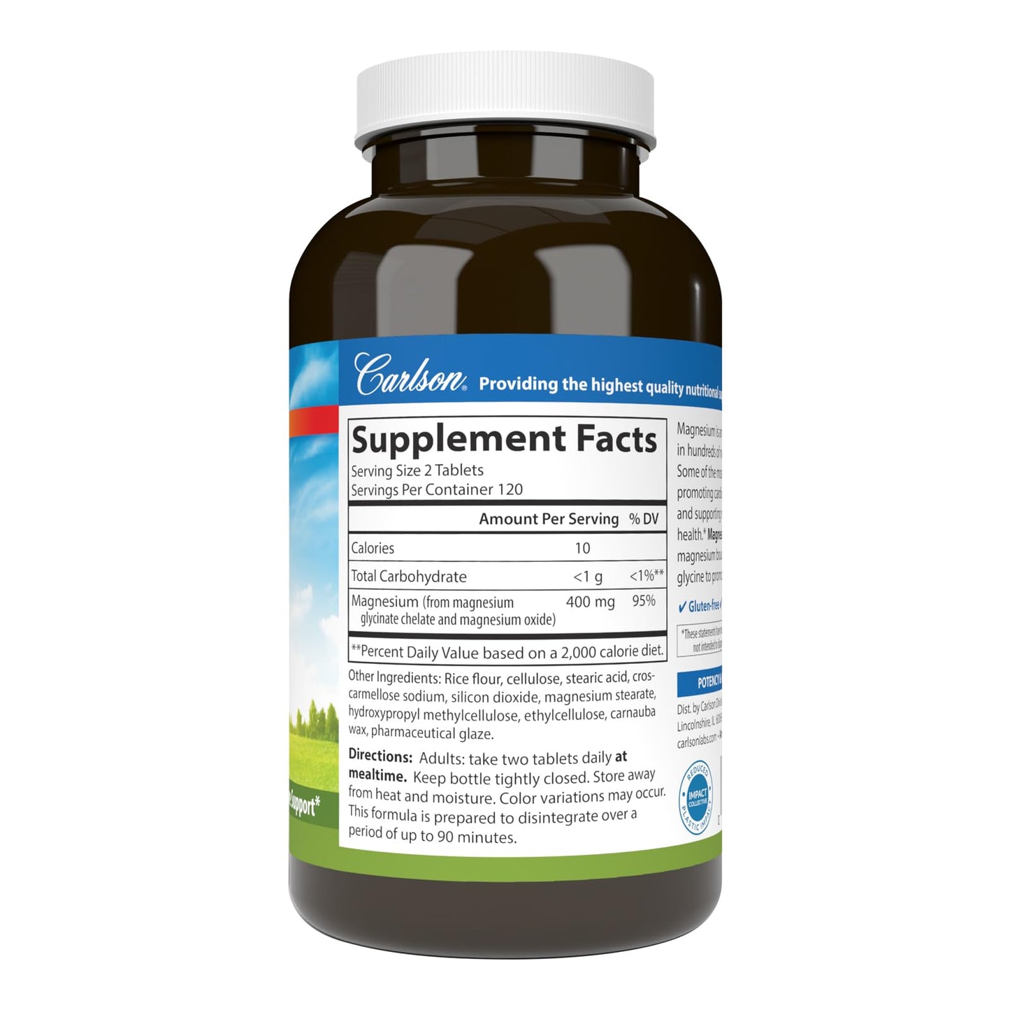 Carlson Chelated Magnesium Glycinate Tablets 240