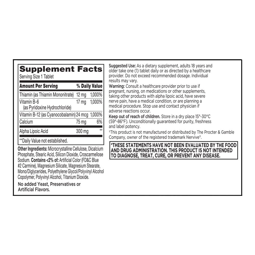 Quality Choice Nerve Health Tablets, 30 Tablets