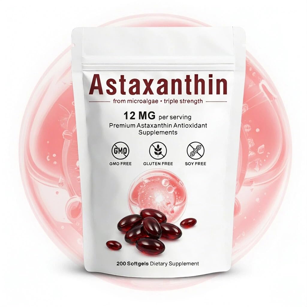 Biduka Astaxanthin 12mg Softgel, 200 Count