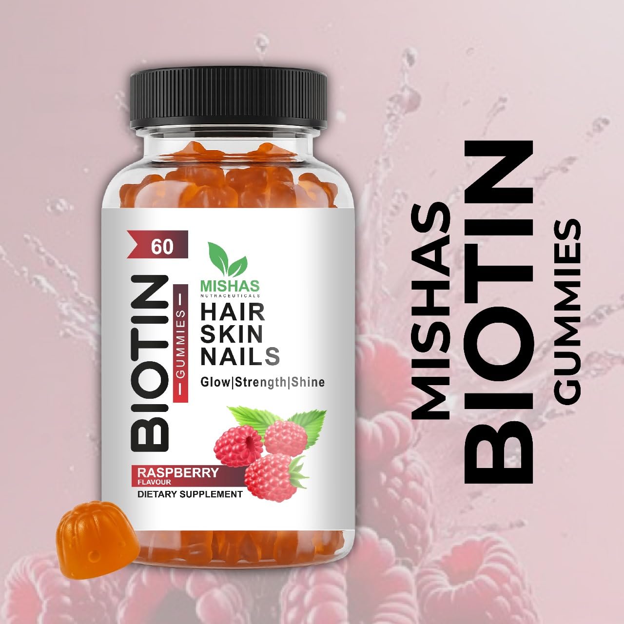 Mishas Hair Skin & Nails Gummies 60 Count