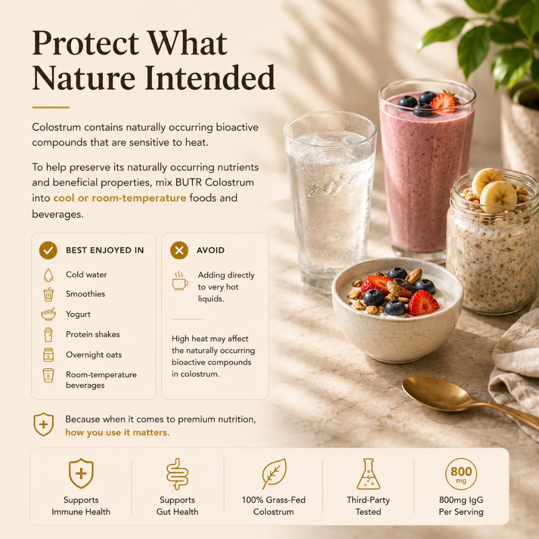 butr Grass-Fed Bovine Colostrum Powder 30 Servings