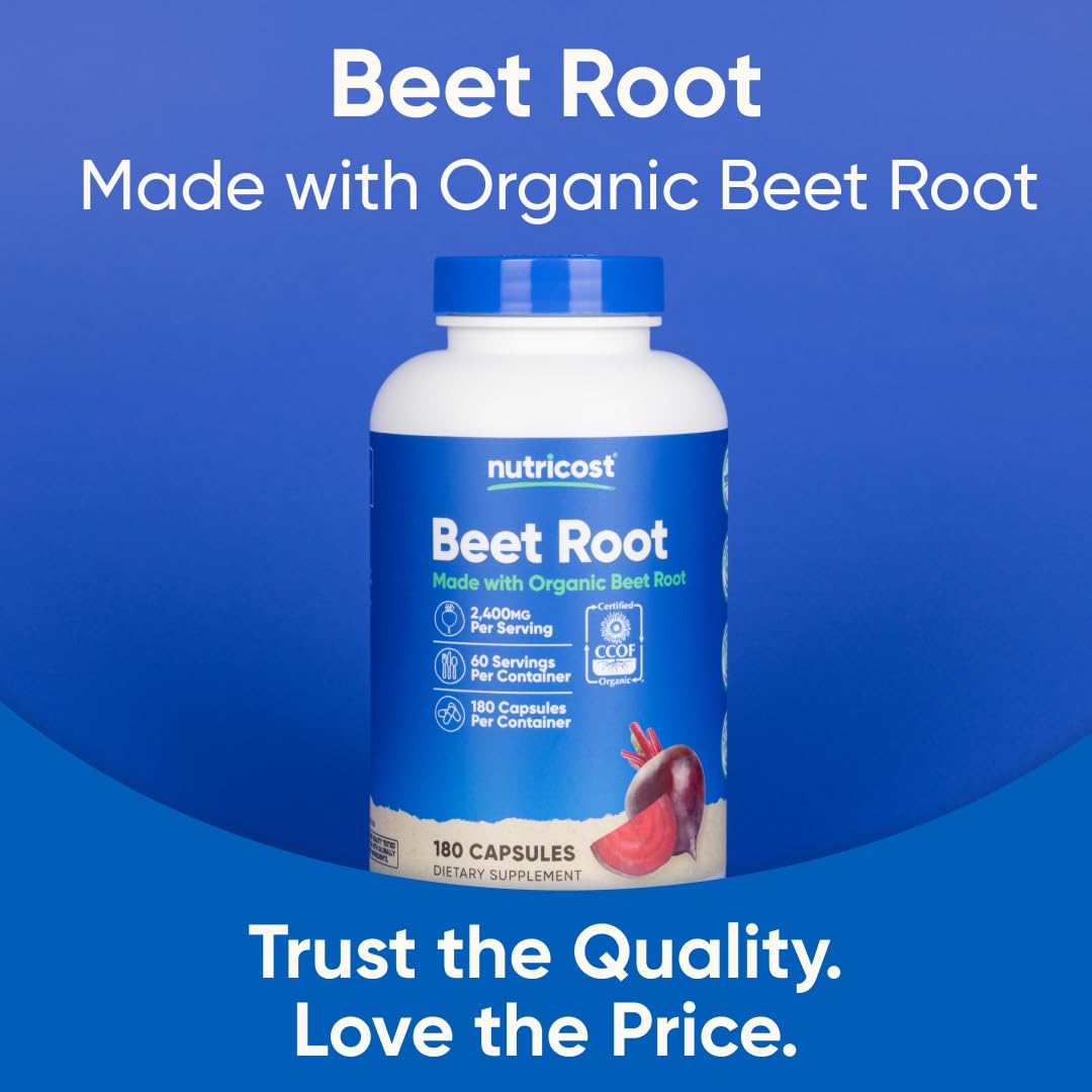 Nutricost Beet Root 2400mg Capsules, 180 Count