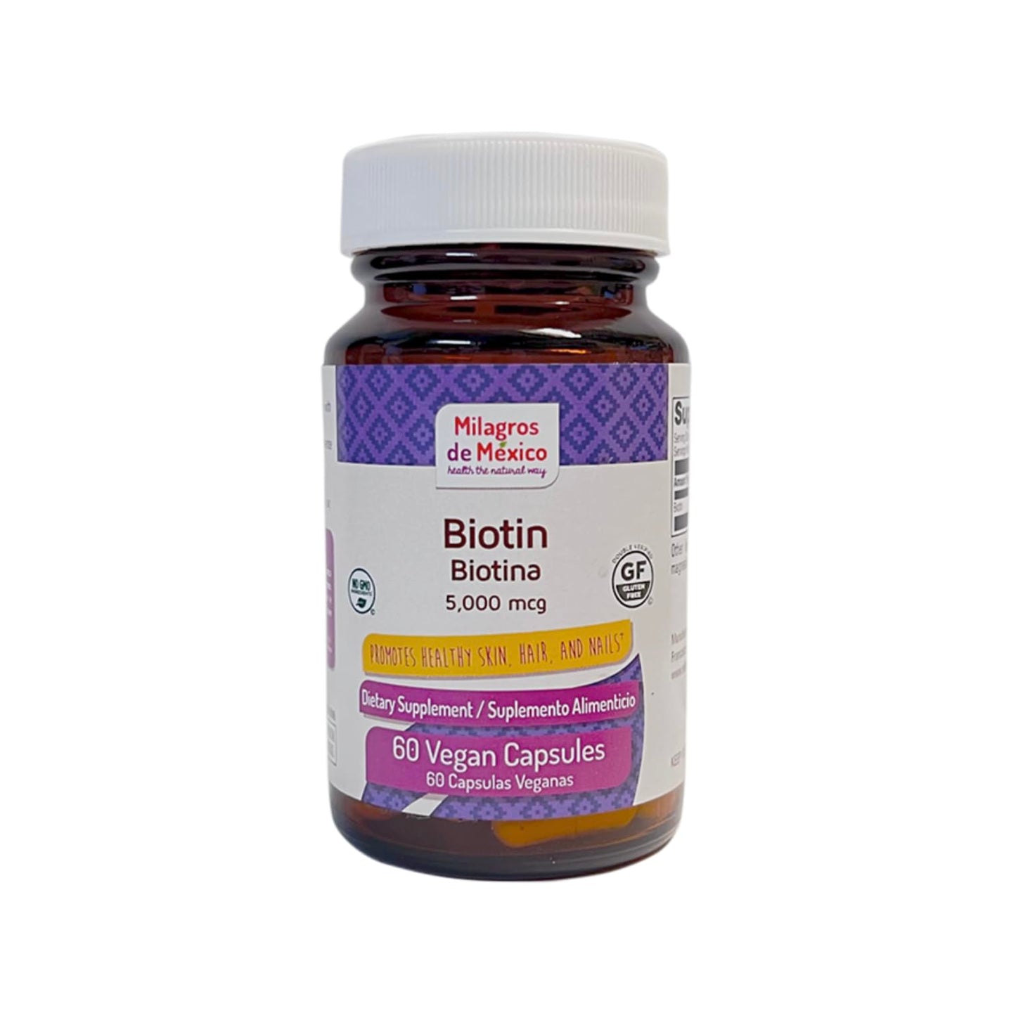 Milagros de Mexico Biotina 5000 Mcg Capsules, 60 Count