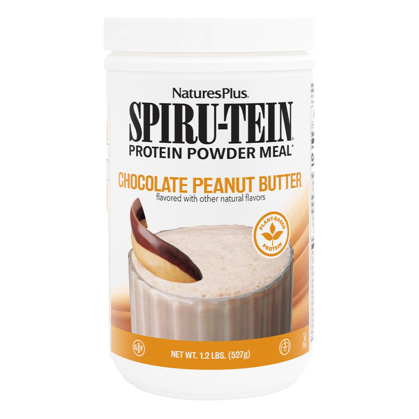 Nature's Plus Spiru-Tein Chocolate Peanut Butter Plant-Based Protein Shake Powder, 19.2 oz