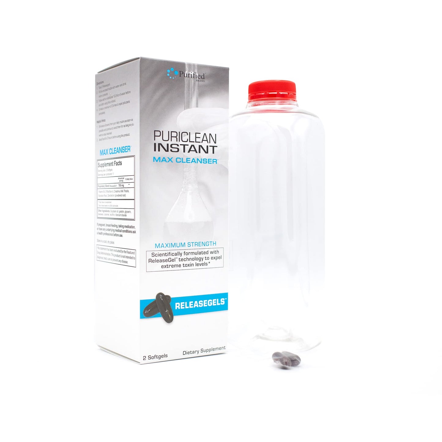 Wellgenix Puriclean Instant Max Cleanser Releasegel Softgels, 2 Count
