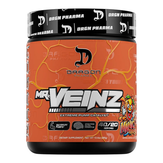DRAGON PHARMA Mr. Veinz Stim Free Pre-Workout Powder 13.4 Ounce