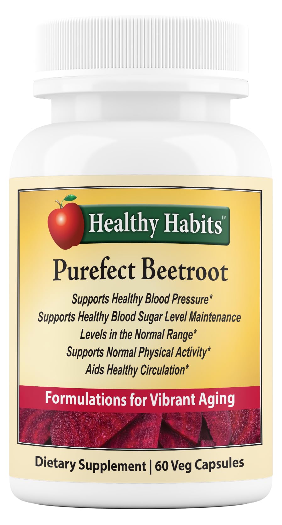 Healthy Habits Purefect Beetroot Organic Powder, 60 Capsules