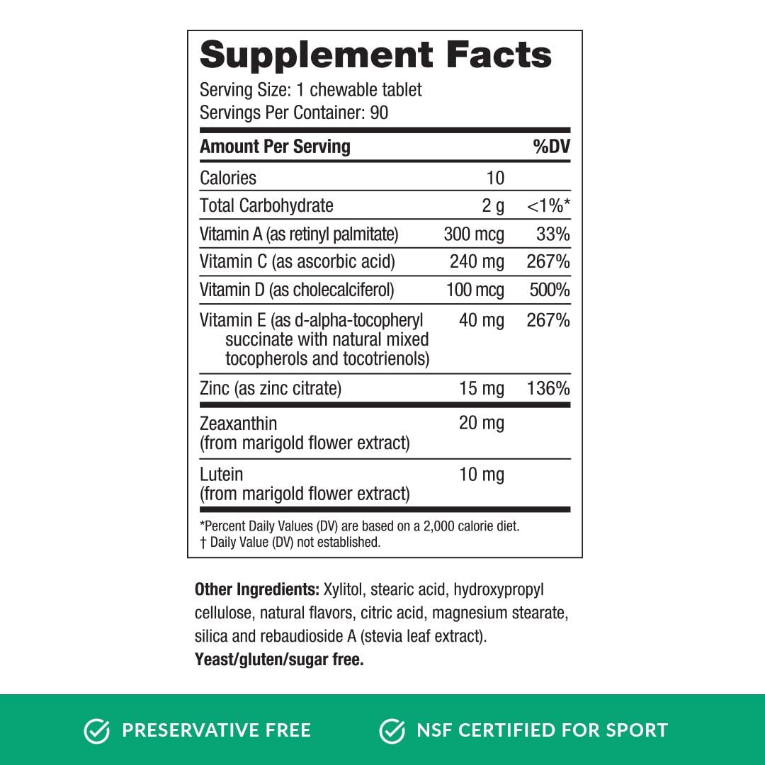 EyePromise Vizual Edge Eye Supplements Chewable Tablet 90