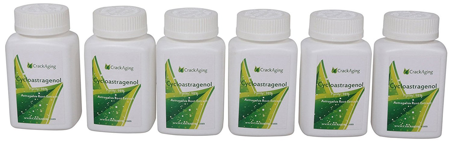Crackaging Super-Absorption Cycloastragenol 98% Antioxidant Defense 10mg/Cap Telomere Integrity Support Cellular Health Support Supplement Capsules 180