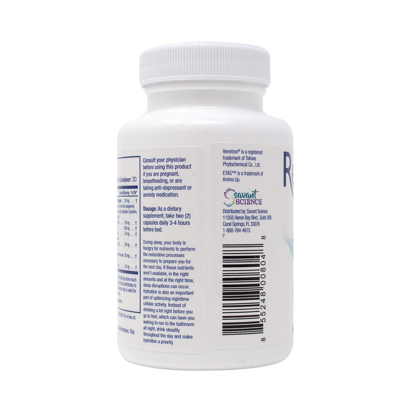 Savant Science RestoreZ Sleep Nutrition Capsule 1 Count