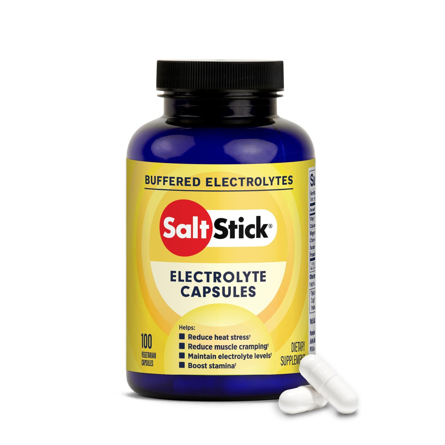 SaltStick Electrolyte with Vitamin D Capsules, 100 Count