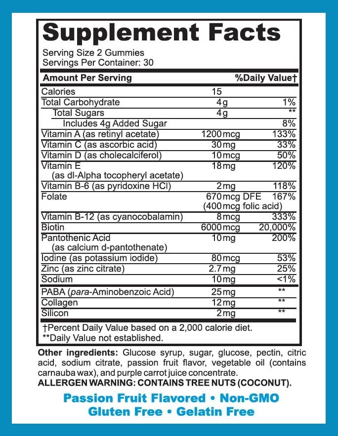 LifeSource Vitamins Ultra Hair, Skin & Nails with Collagen Gummy 60 Count