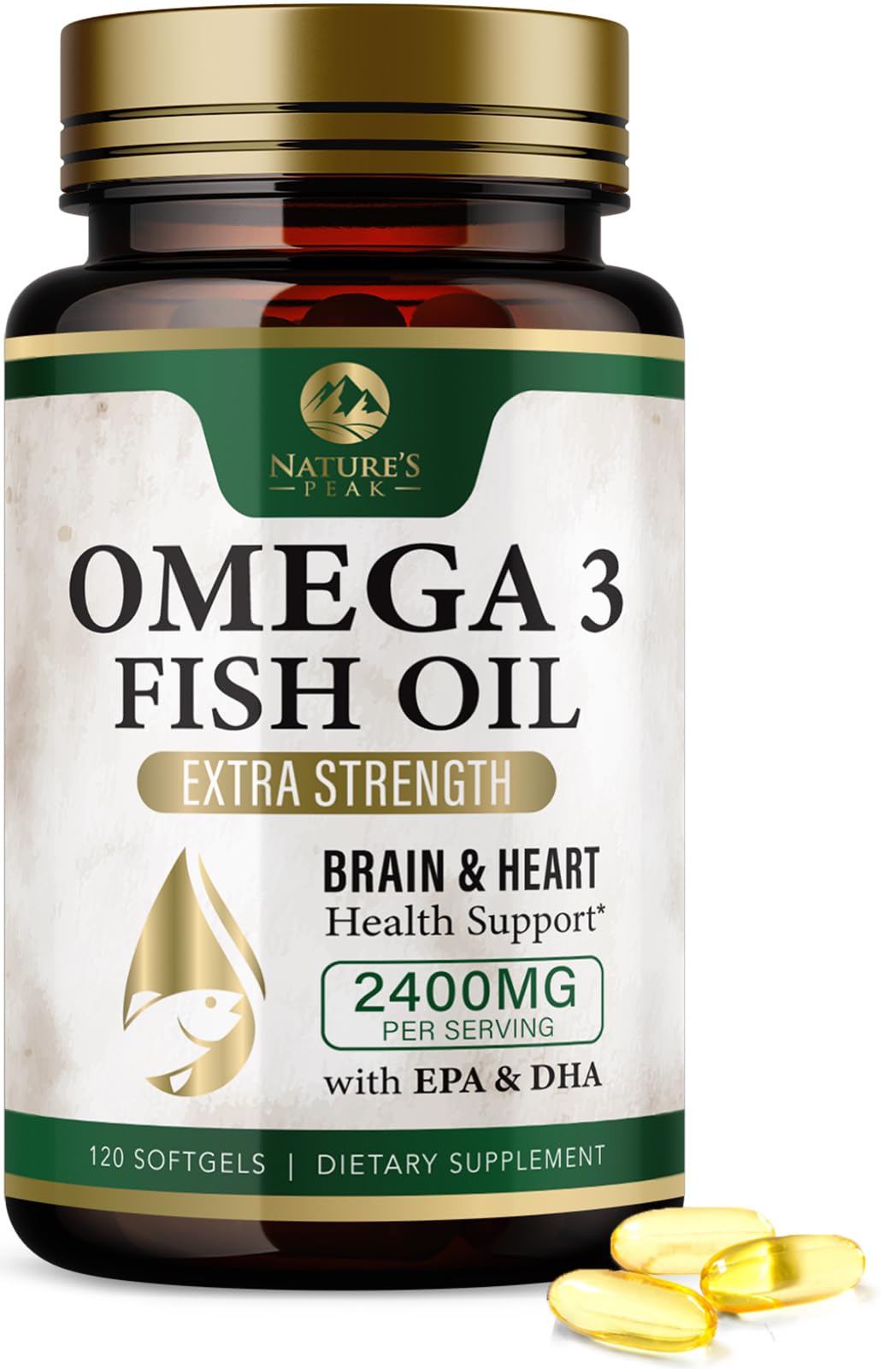 Nature's Peak Omega 3 Fish Oil Softgels 120 Count