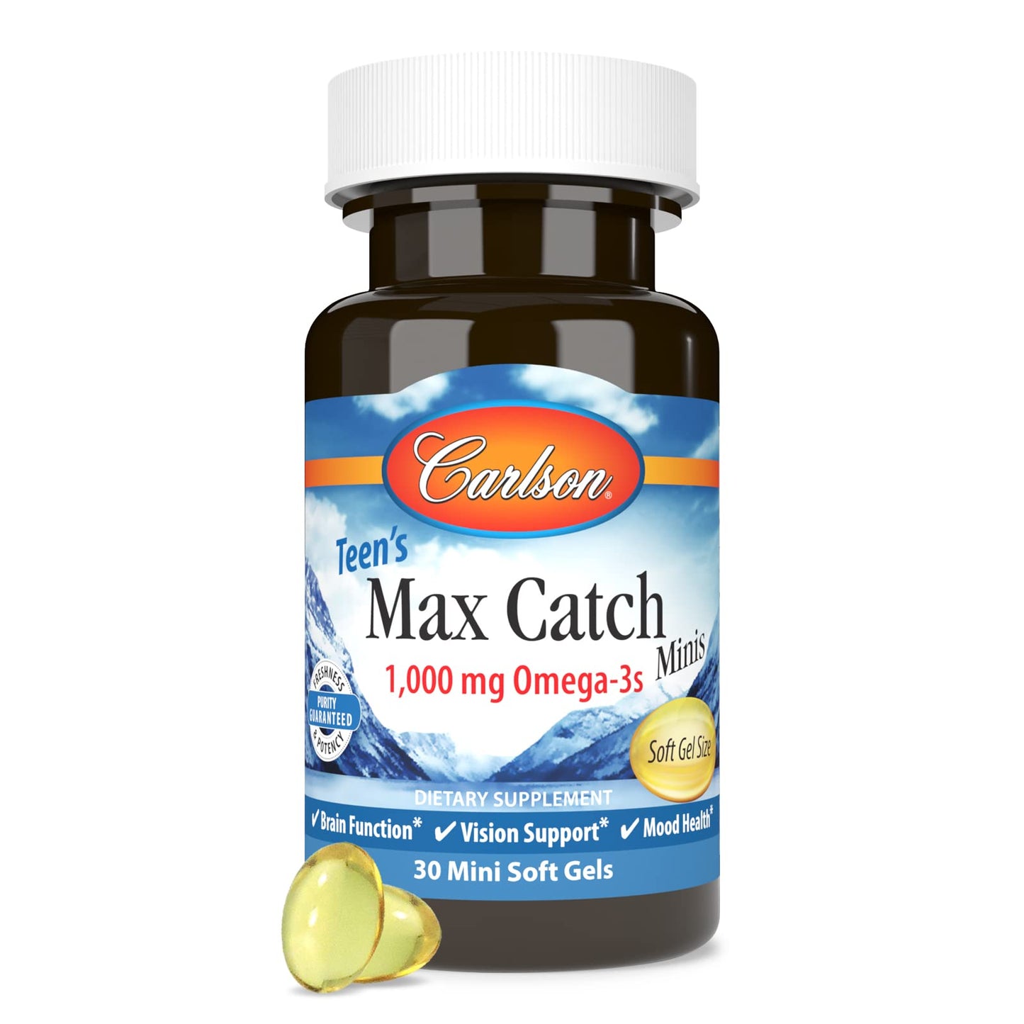 Carlson Teen's Max Catch Minis 1000 mg Omega-3s Softgels 30