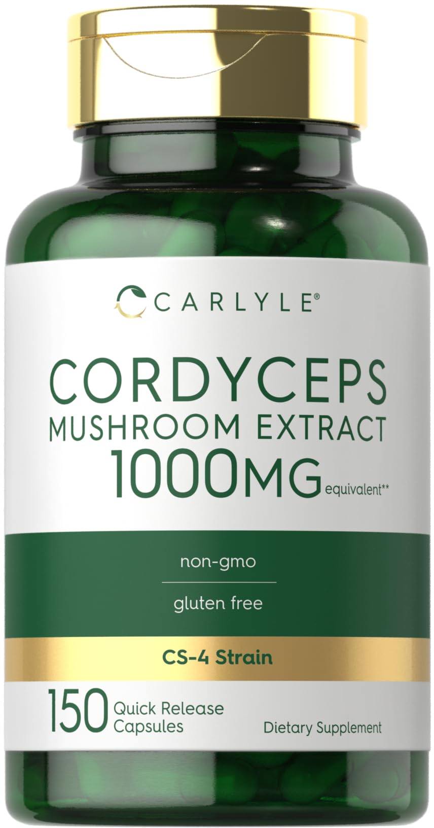 Carlyle Cordyceps Mushroom Capsules 150 Count
