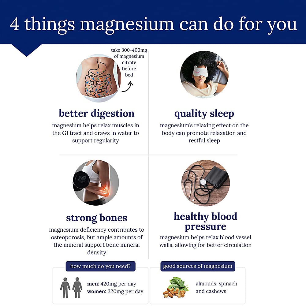 The Vitamin Shoppe Magnesium Citrate 200mg Tablets, 100 Count