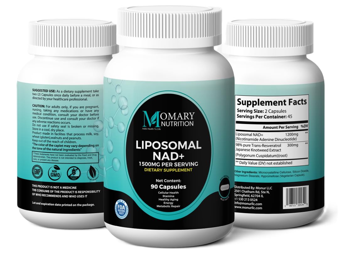 MOMARY NUTRITION Liposomal NAD+ Supplement Capsule 90 Count
