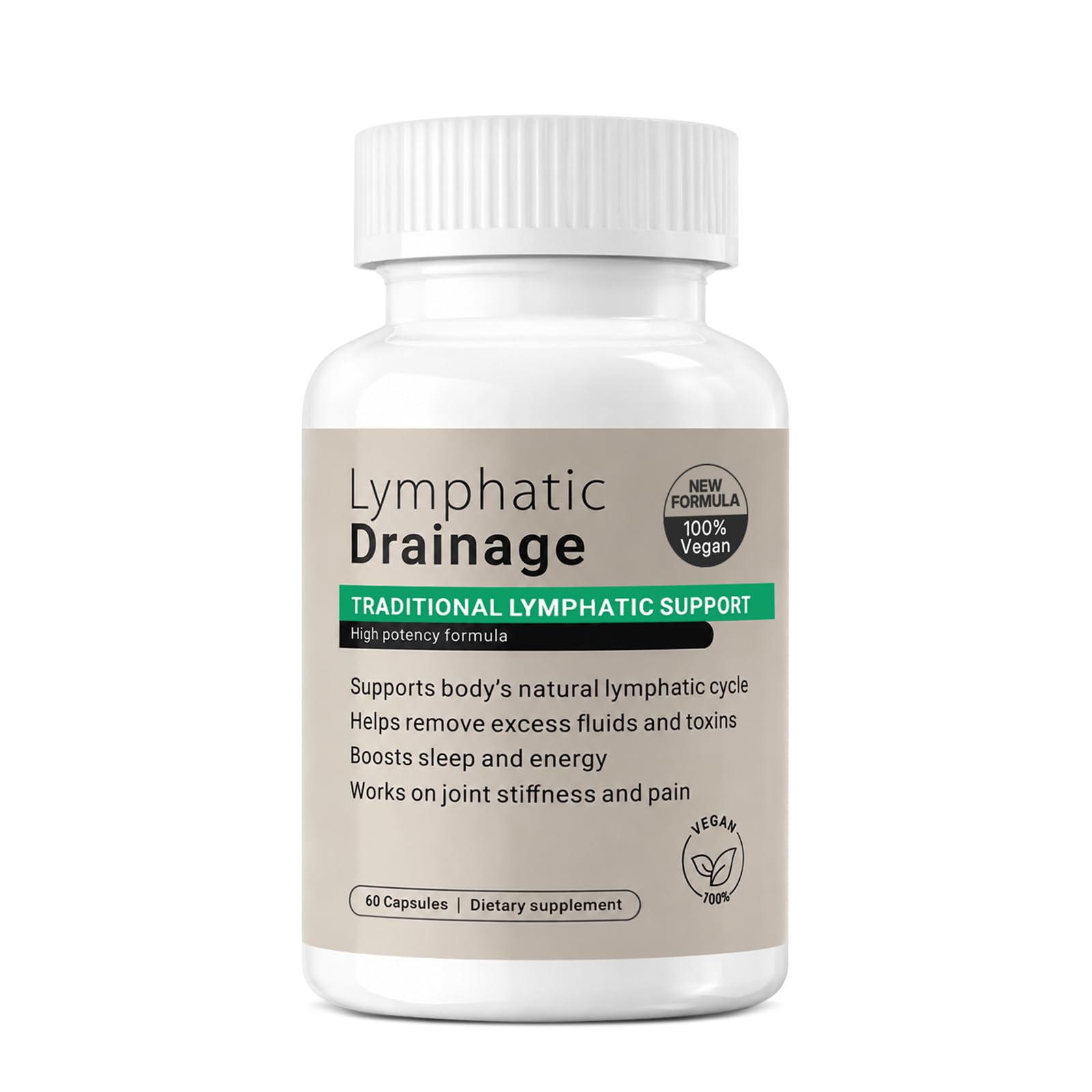 DCRWVCTON Lymphatic Drainage Supplement Lymph Support Capsule, 60 Capsules