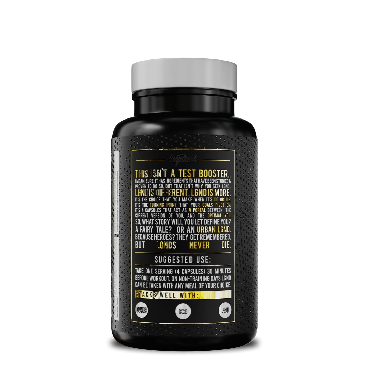 Inspired Nutraceuticals LGND Plant-Based Muscle Builder Supplement - Natural Support with KSM-66 Ashwagandha, Longjack & PurpleForce - Energy, Strength & Endurance for Men & Women, 120 Capsules