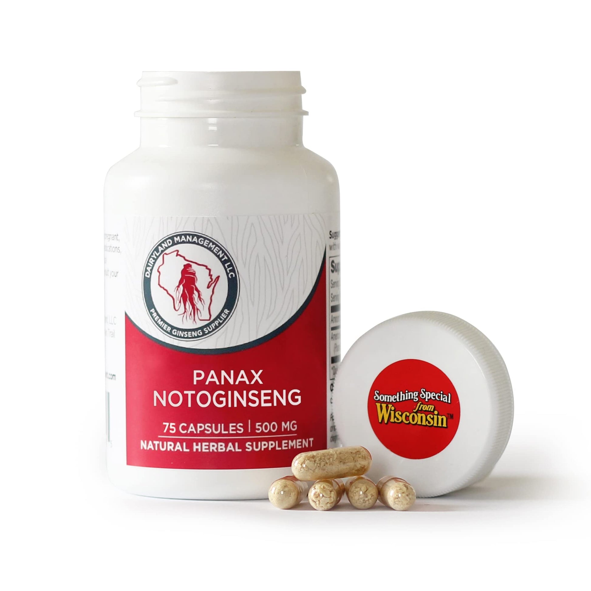 Dairyland Management LLC Ginseng Notoginseng Capsules 75 Count