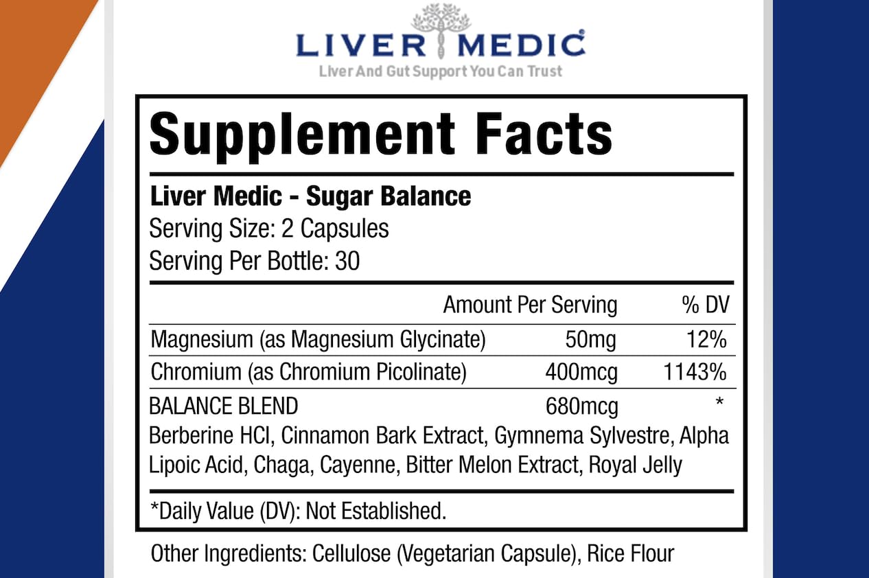 Liver Medic Blood Sugar Complex Capsule, 120 Capsules