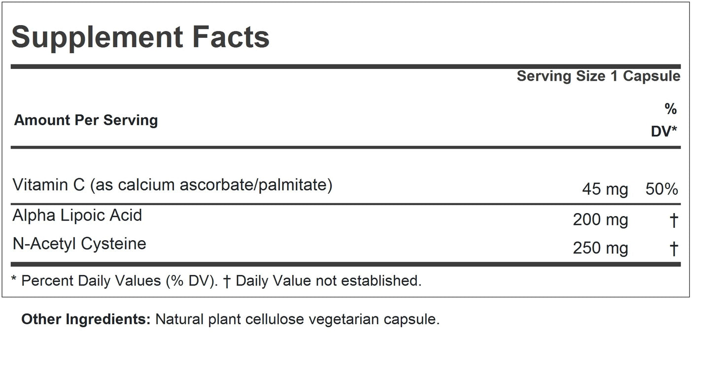 Andrew Lessman ALA + NAC Alpha Lipoic Acid with N-Acetyl-Cysteine Capsules, 360 Capsules
