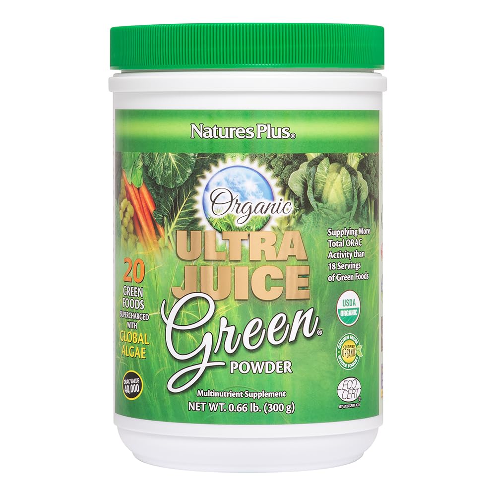 NaturesPlus Ultra Juice Green Drink Powder, 12.32