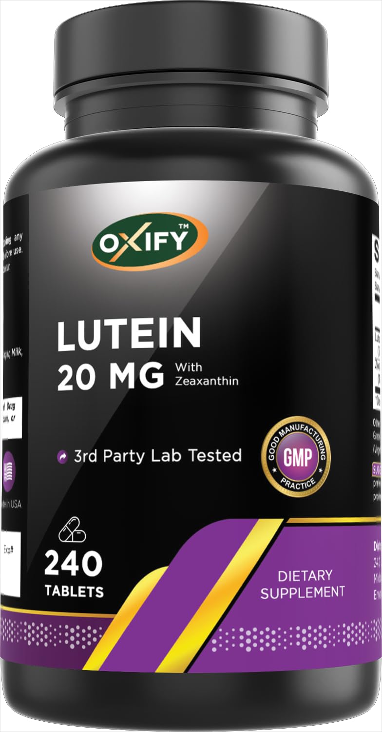 Oxify Lutein 20 mg Tablets, 240 Count
