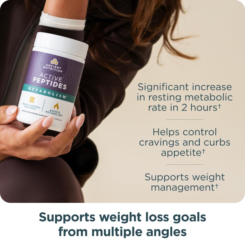 Ancient Nutrition Active Peptides Metabolism Capsules 60 Count