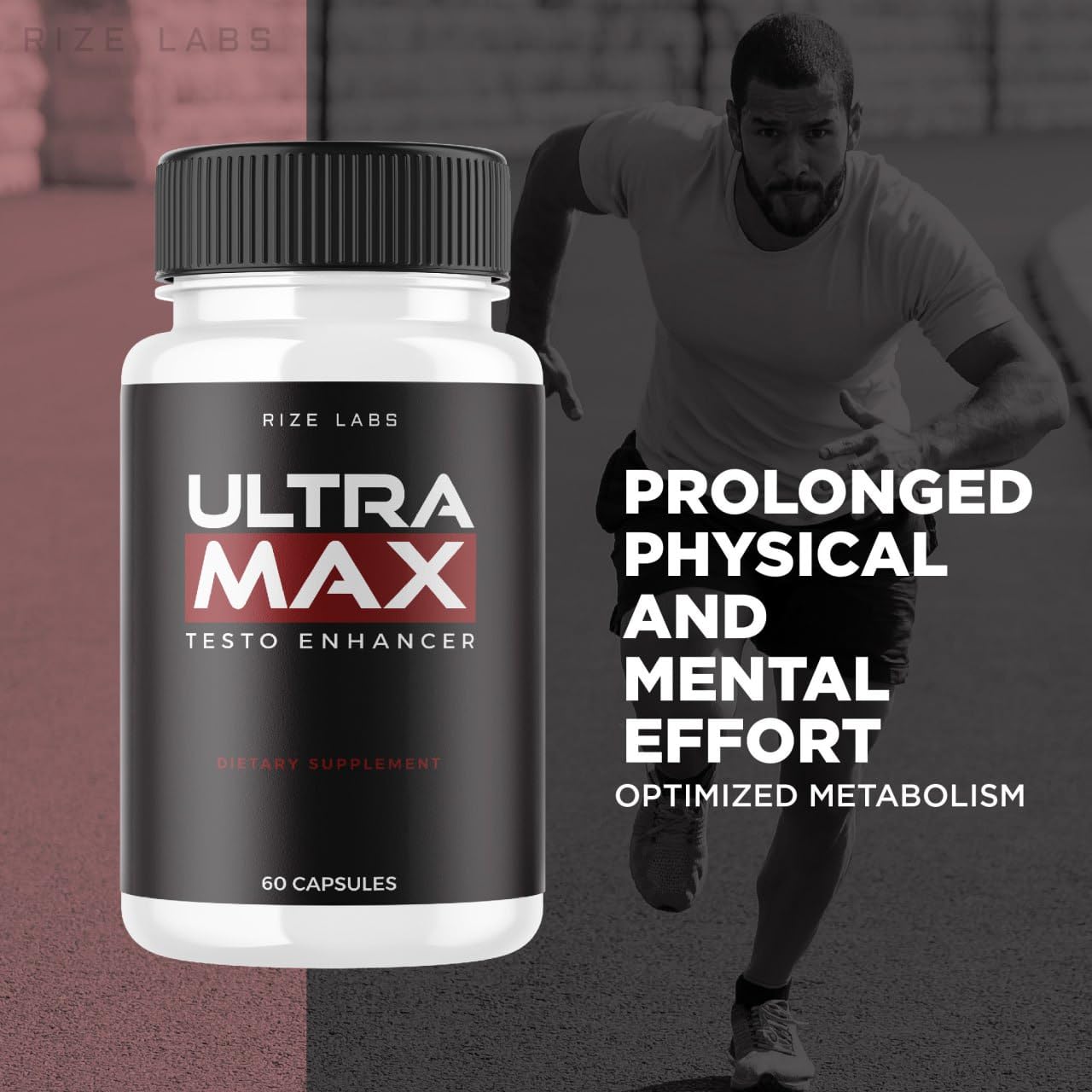 Rize Labs Ultra Max Testo Capsules, 300 Capsules