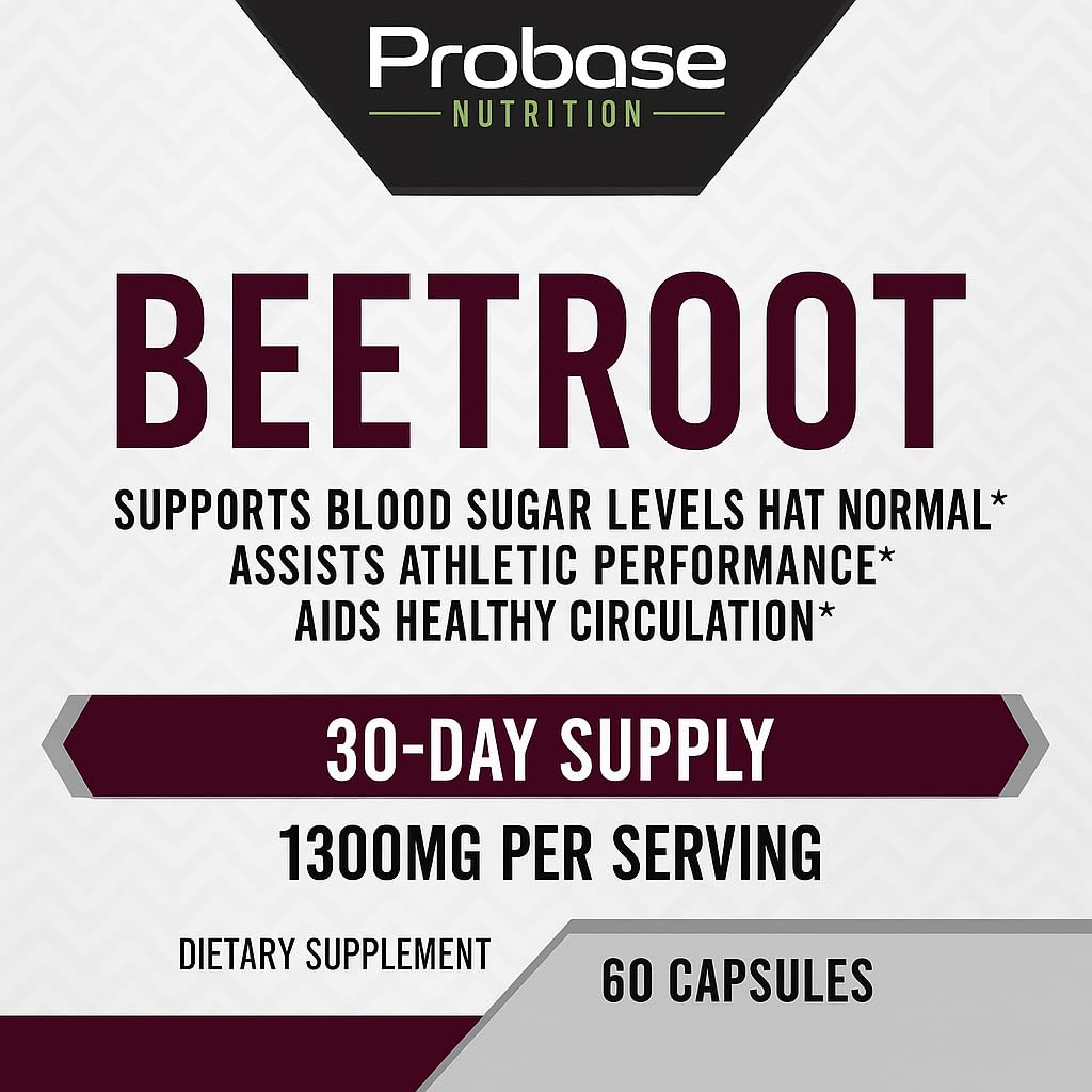 Probase Nutrition Beetroot Capsules, 60 Count