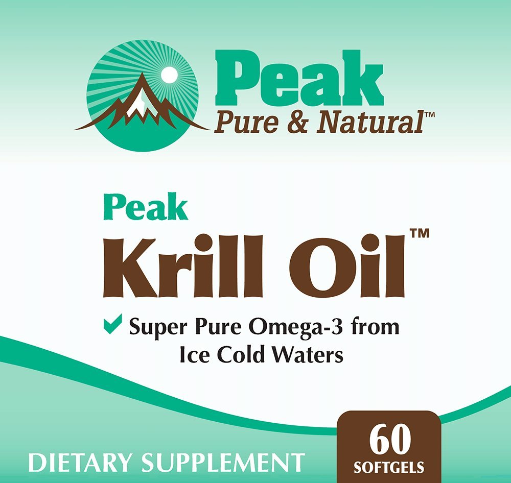 Peak Pure & Natural Krill Oil Supplement Softgels 60